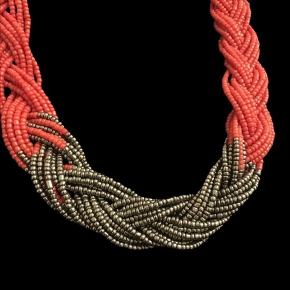 Vintage Braided Beaded Necklace - Picture 3 of 7